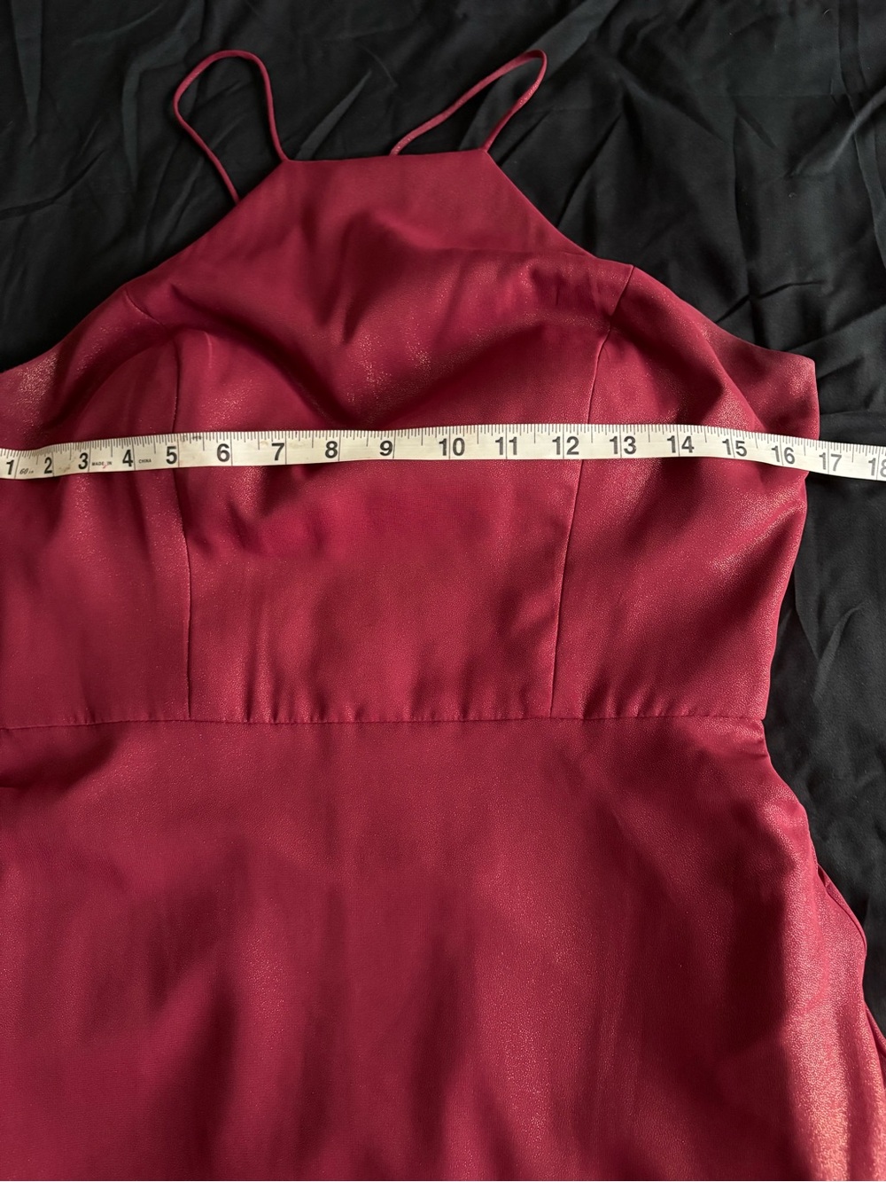 After Six Burgundy Strapless Evening Dress